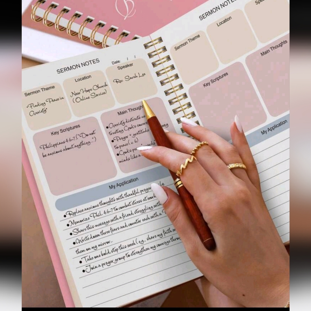 NWT Pink Bible Study Planner - Picture 2 of 6
